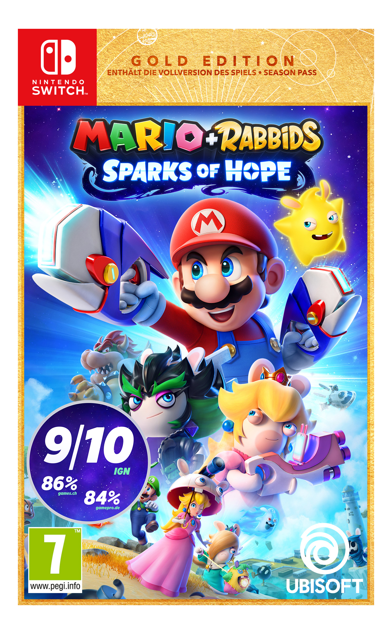 Mario + The Lapins Crétins : Sparks of Hope - Édition Gold - Nintendo Switch - Allemand, Français, Italien