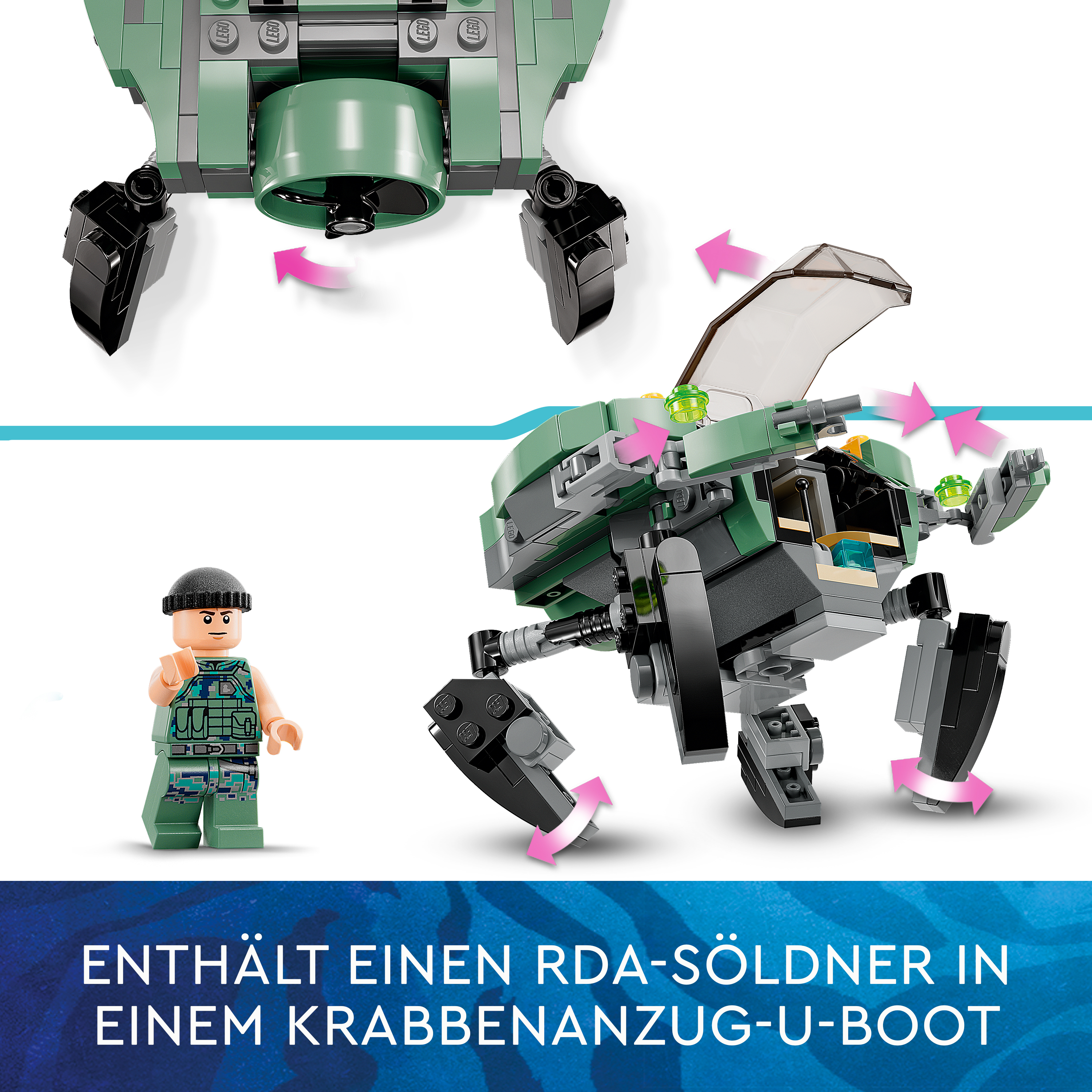 LEGO Avatar 75579 Payakan der Tulkun und Krabbenanzug Bausatz, Mehrfarbig