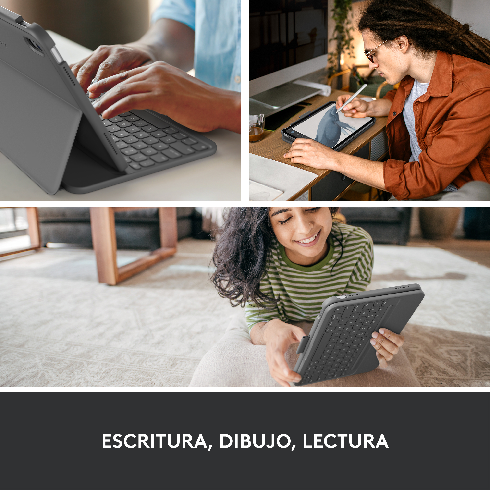 Teclado Hama plateado con teclas blancas. Todas las teclas visibles.