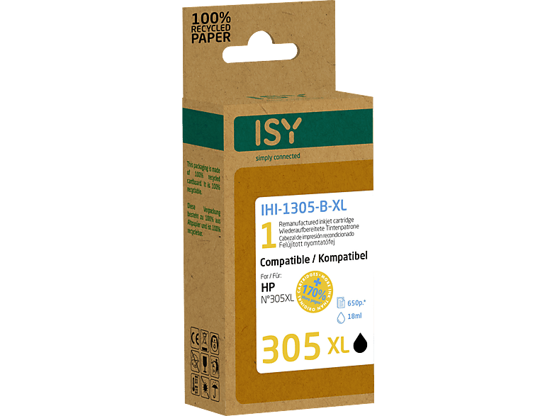 Thumbnail - ISY IHI-1305-B-XL Tintenpatrone Schwarz