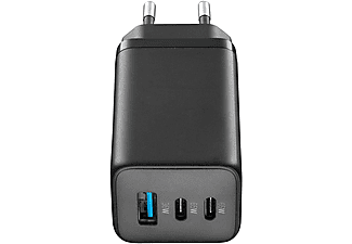 CELLULARLINE Multipower Gan 3 Port 2 X 65W Süper Hızlı Şarj Adaptörü Siyah_1