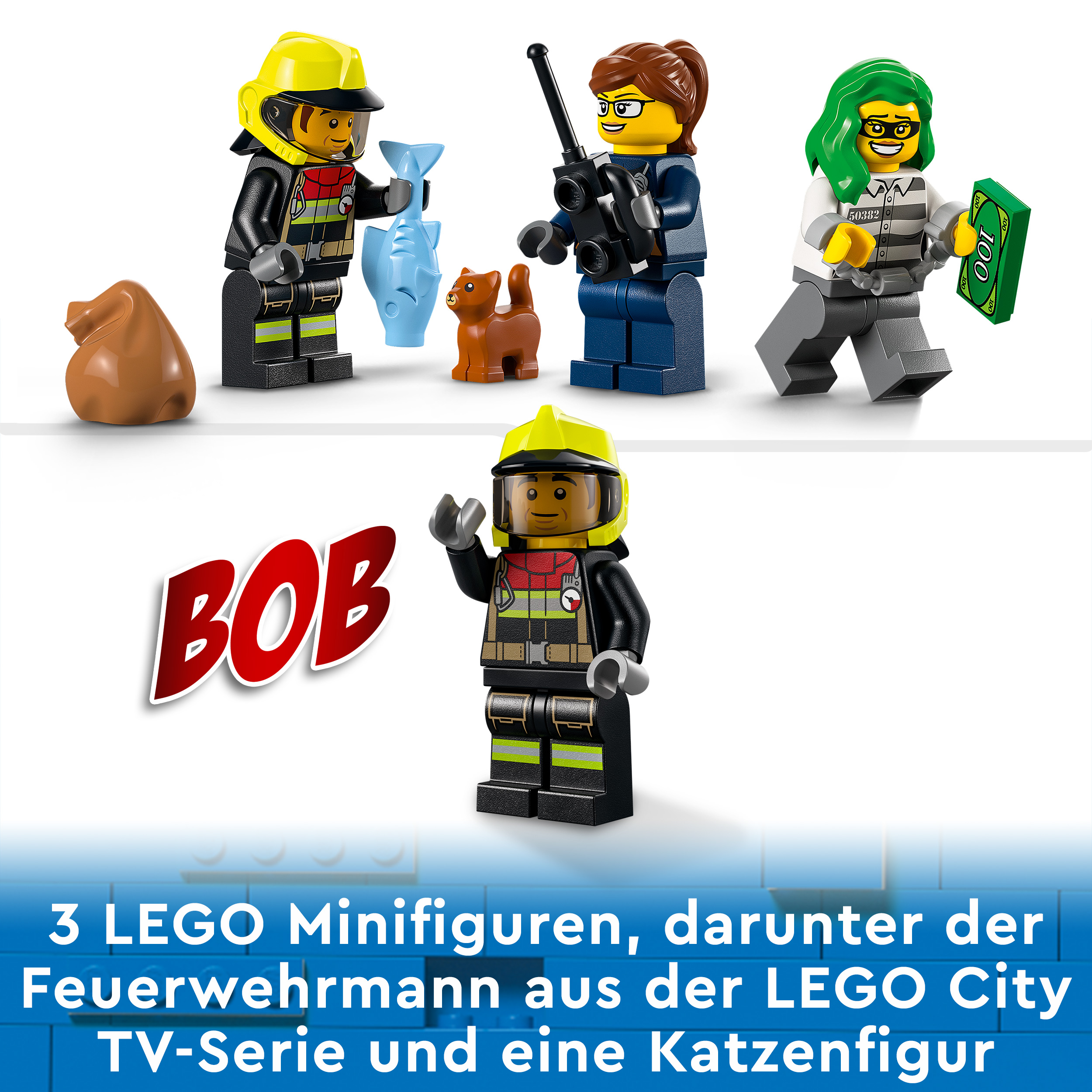 LEGO City 60319 Löscheinsatz und Bausatz, Mehrfarbig Verfolgungsjagd