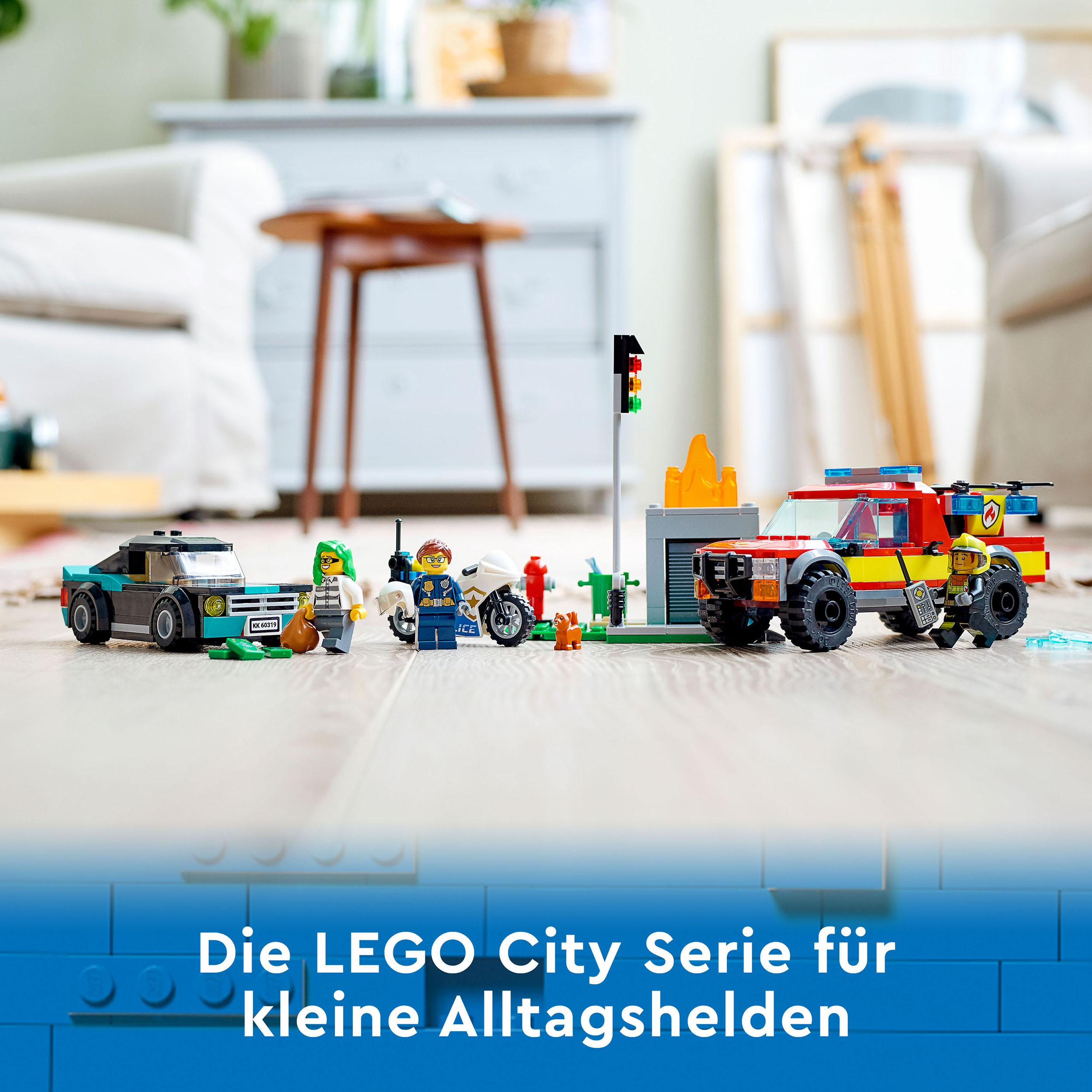 60319 Mehrfarbig Verfolgungsjagd LEGO Bausatz, Löscheinsatz City und