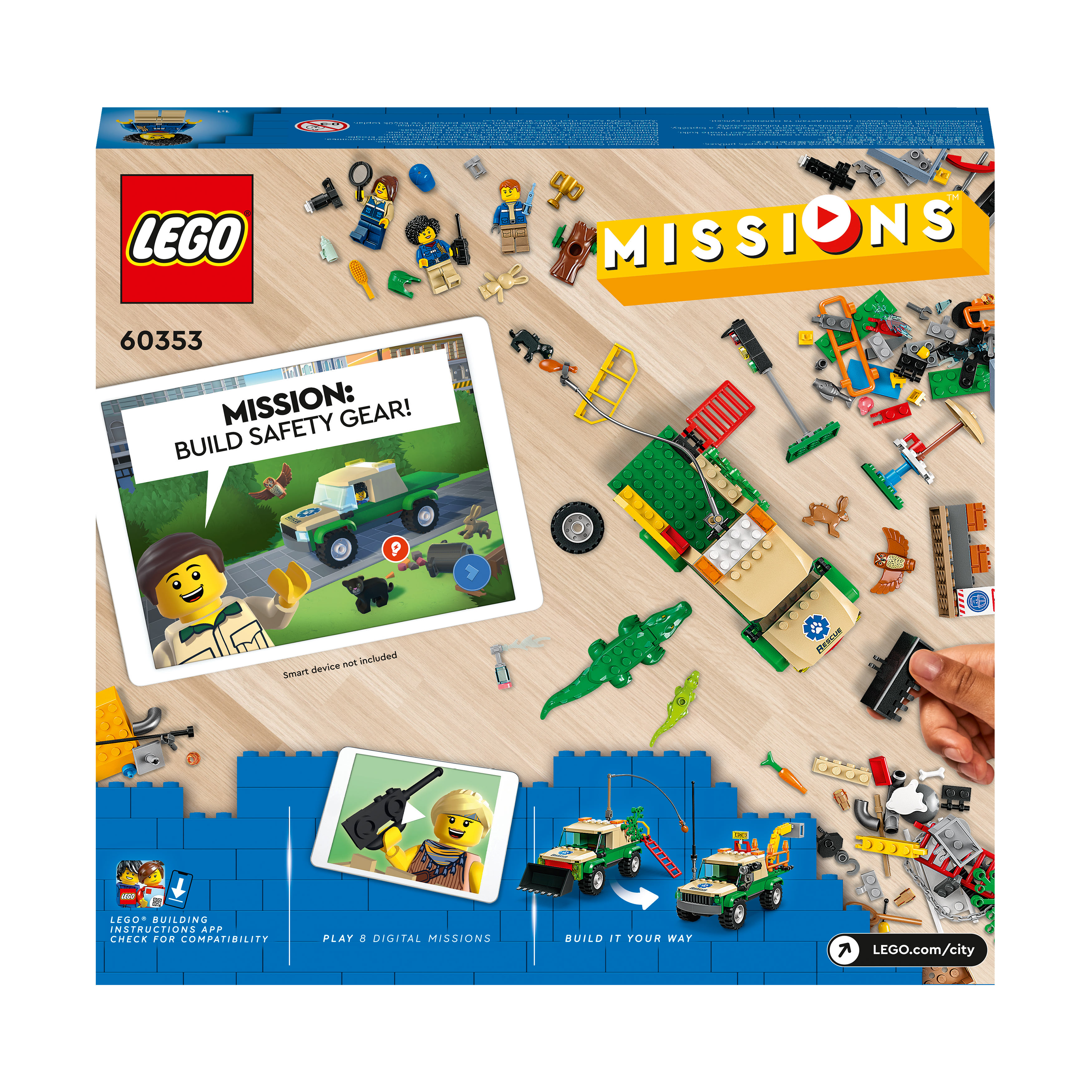 City LEGO Mehrfarbig Bausatz, 60353 Tierrettungsmissionen