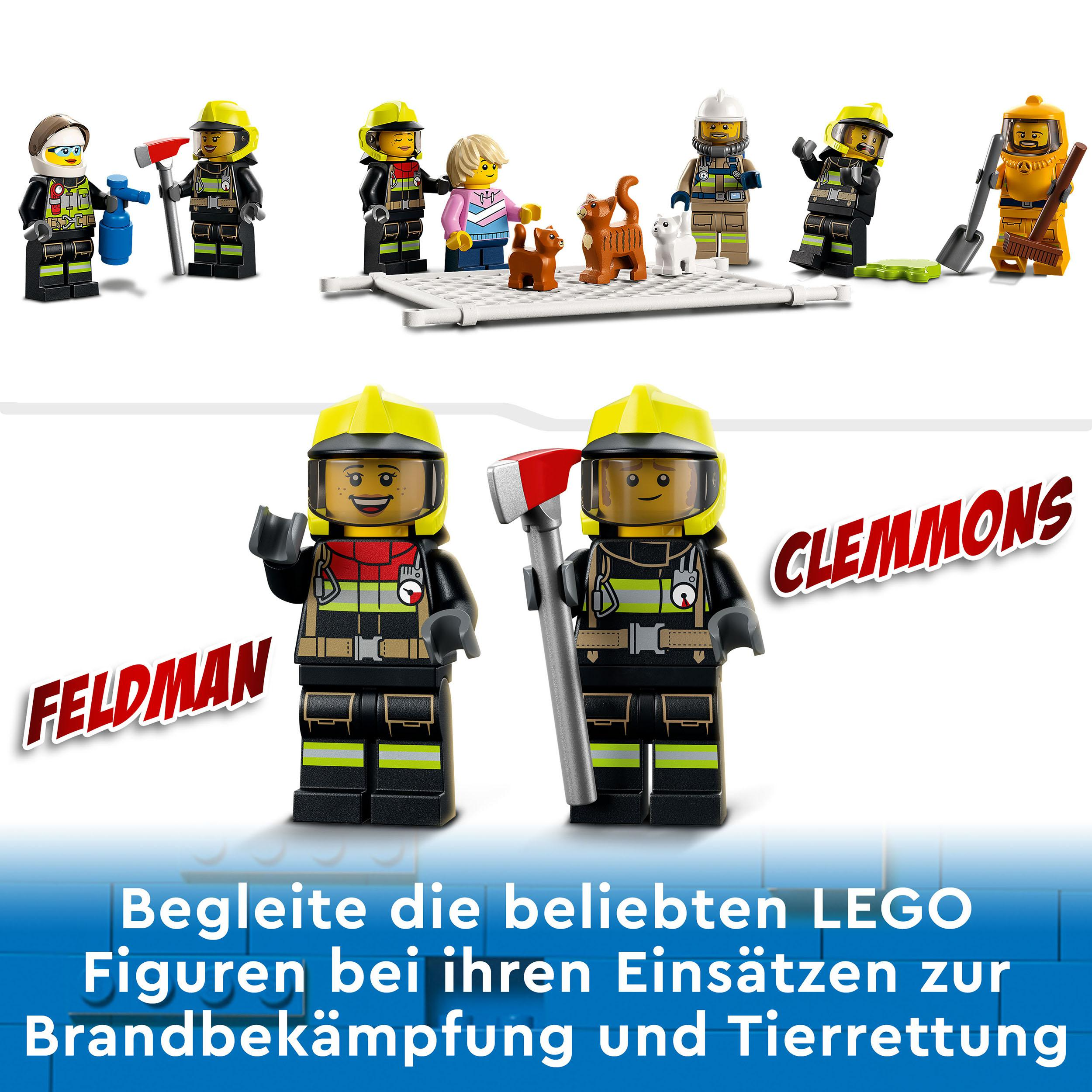 LEGO City 60321 Feuerwehreinsatz mit Löschtruppe Bausatz, Mehrfarbig