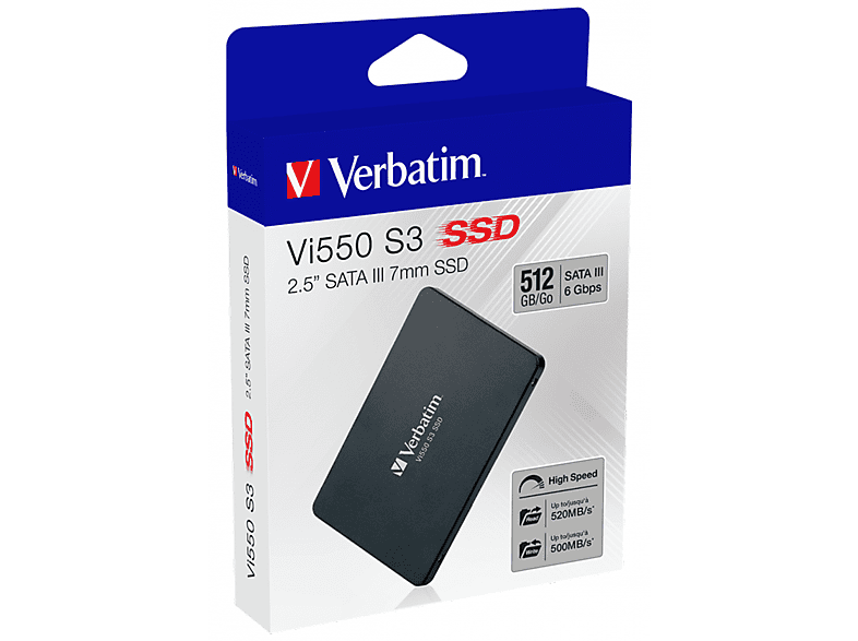 VERBATIM VI550 S3 512GB 520MB-500MB/SN Sata-3 2.5' Dahili SSD