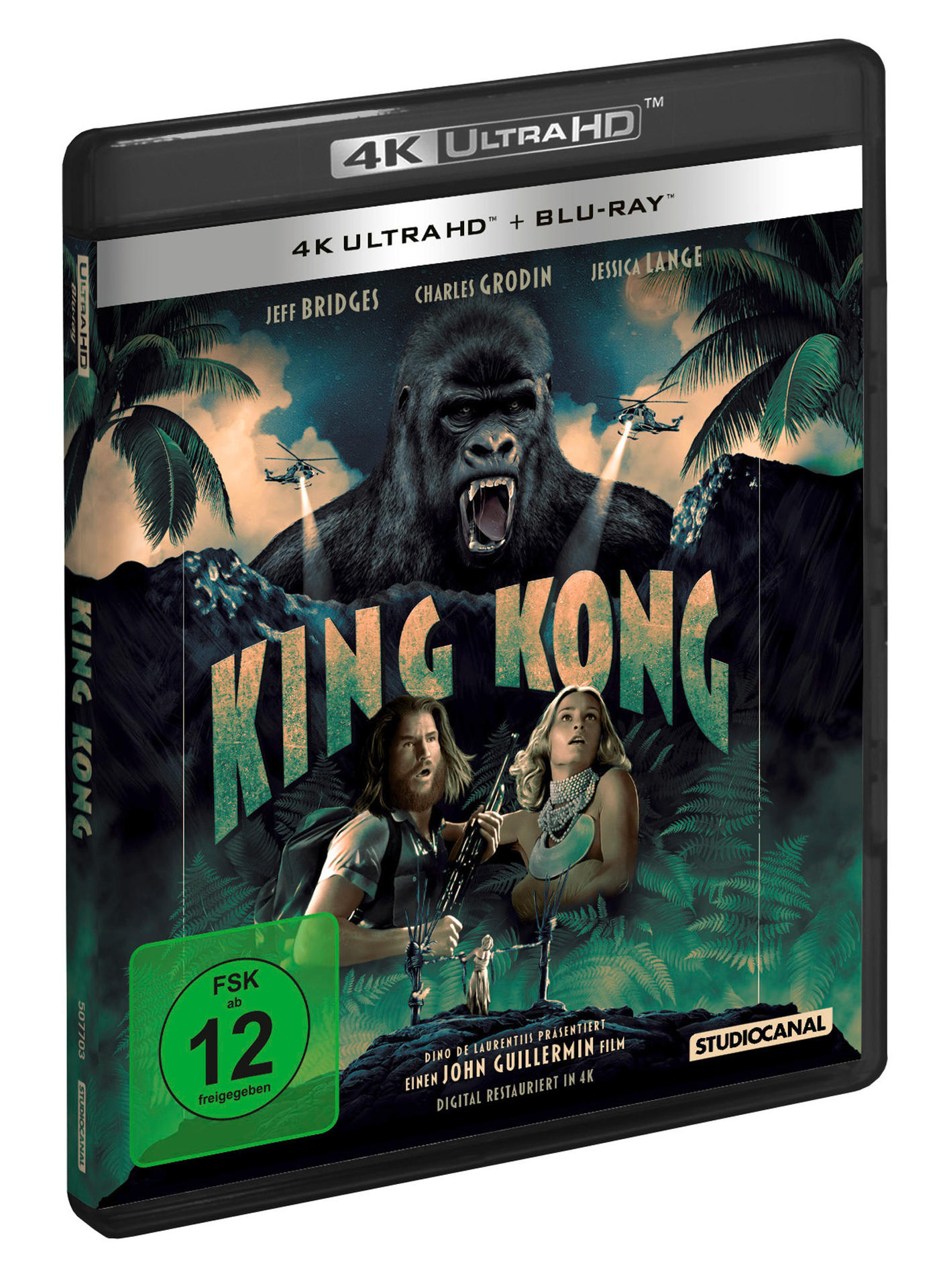 King Kong Blu-ray-Box mit großem Gorilla und Schauspielern.