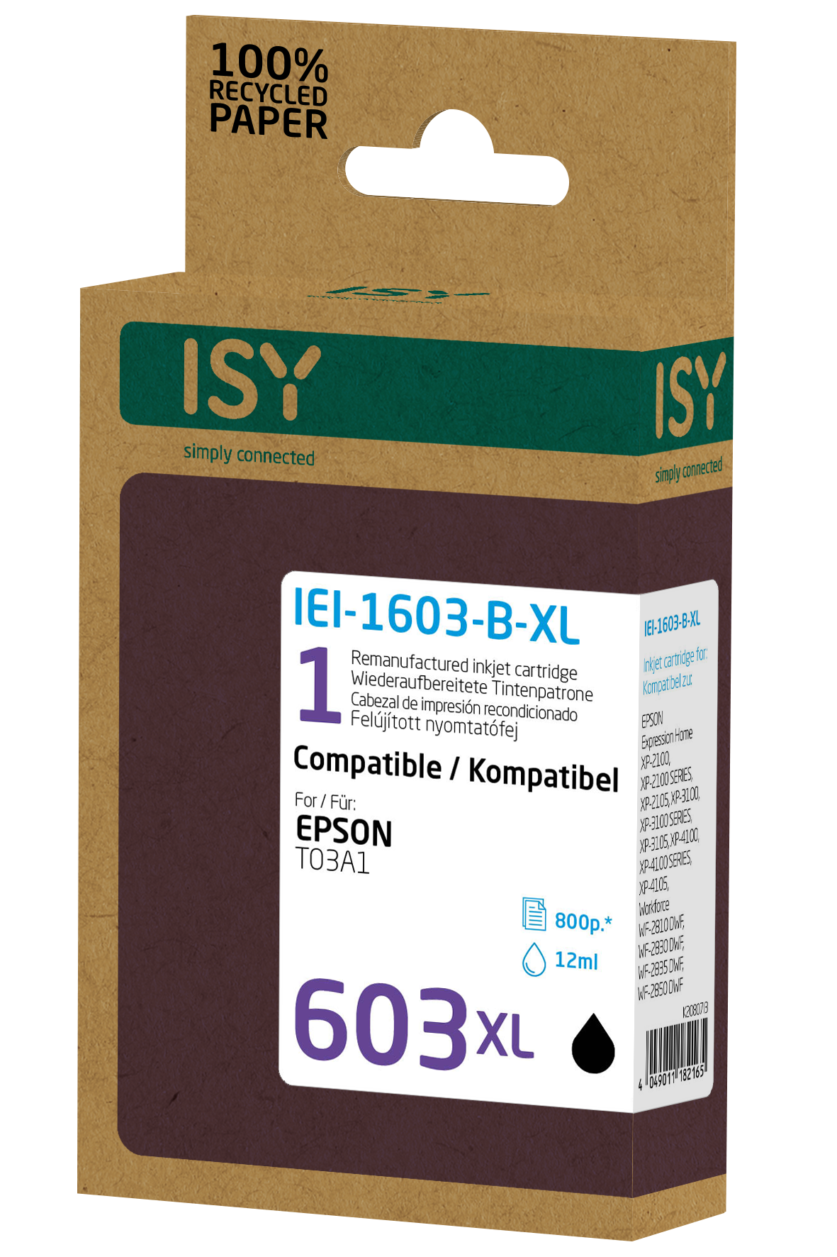 ISY IEI-1603-B-XL Tintenpatrone Schwarz