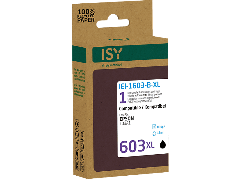Thumbnail - ISY IEI-1603-B-XL Tintenpatrone Schwarz