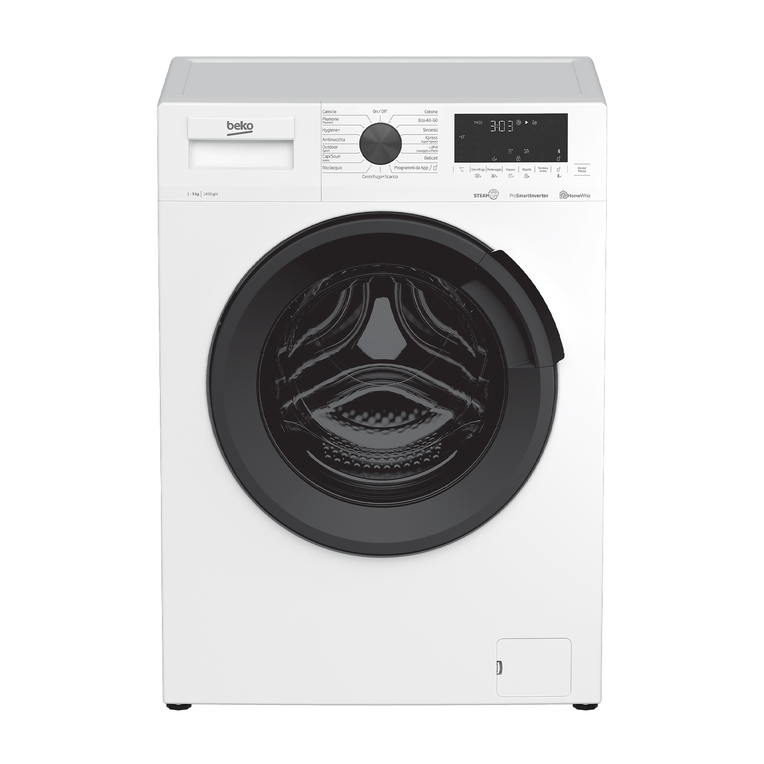 Beko Wtx91486Ai Lavatrice, Caricamento frontale, 9 kg, 64 cm, Classe A