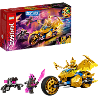 LEGO Ninjago 71768 Jays Golddrachen-Motorrad Bausatz, Mehrfarbig