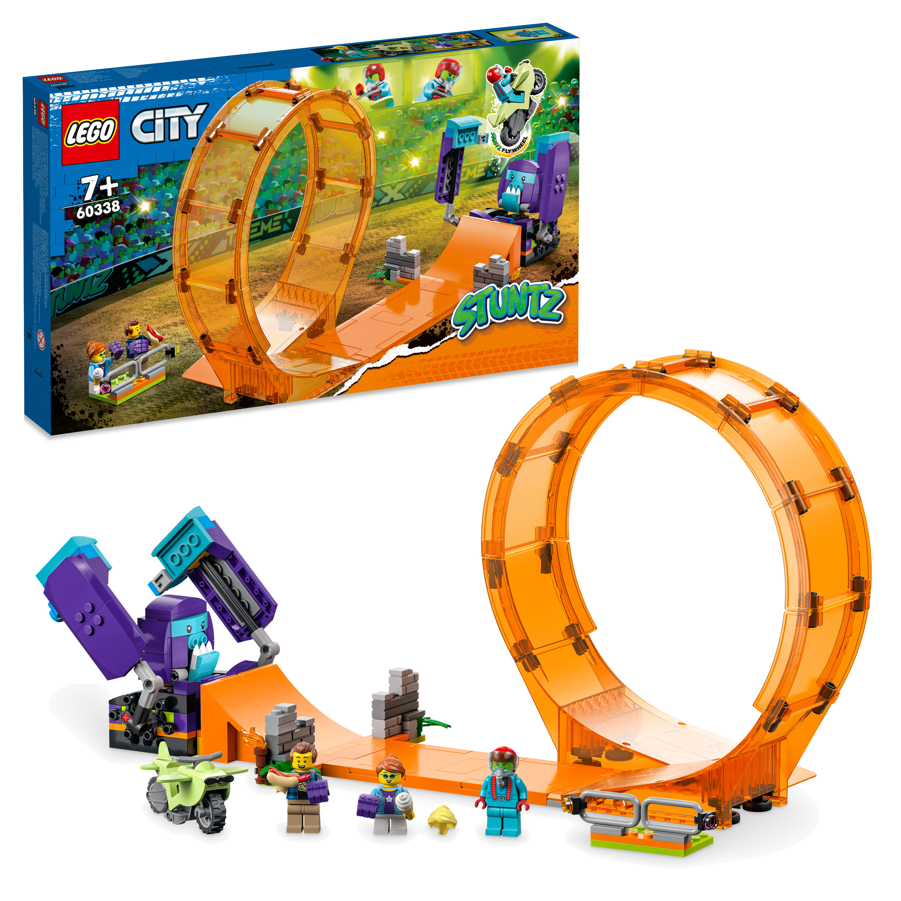 LEGO City Stuntz 60338 Schimpansen-Stuntlooping Bausatz, Mehrfarbig