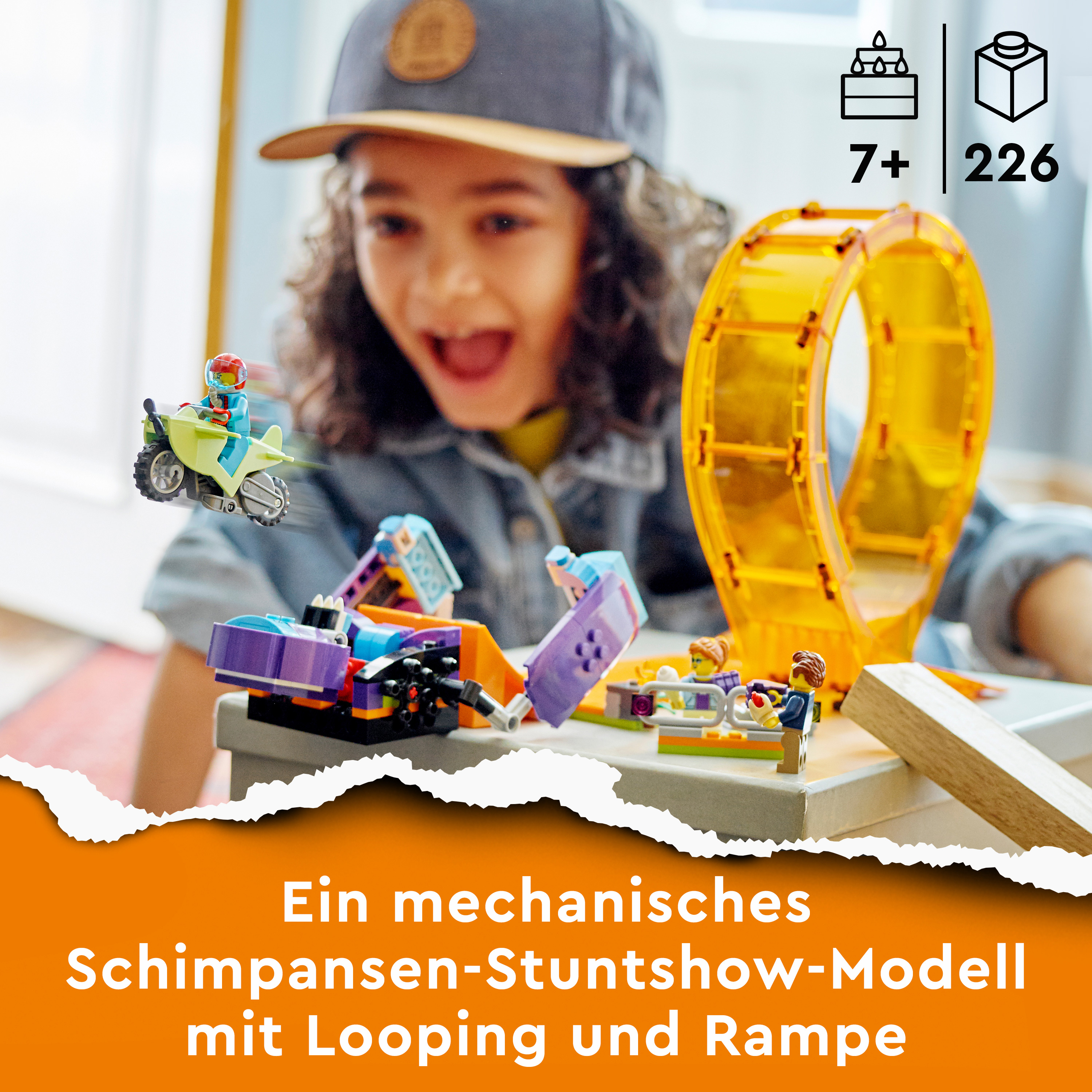 LEGO City Stuntz 60338 Schimpansen-Stuntlooping Mehrfarbig Bausatz
