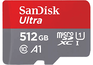 SANDISK 512GB Speicherkarte Ultra microSDXC Kit, Bis 150MB/s, UHS-I U1, A1, Class 10