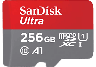 SANDISK 256GB Speicherkarte Ultra microSDXC Kit, Bis 150MB/s, UHS-I U1, A1, Class 10