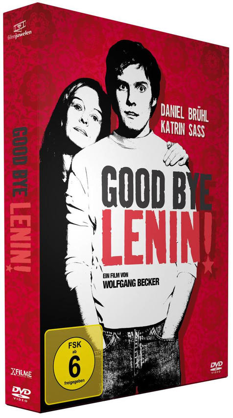 DVD-Hülle für den Film 'Good Bye Lenin!' mit einem Mann, einer Frau und dem Filmtitel.