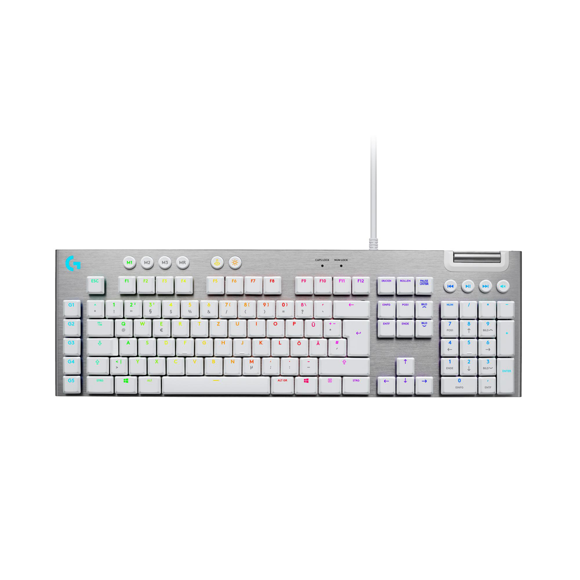 Lightsync, kabelgebunden, Gaming G815 Weiß LOGITECH Tastatur,