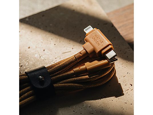 NATIVE UNION Belt Cable Duo - Câble USB-C vers Apple Lightning et câble USB-C (Puissance)