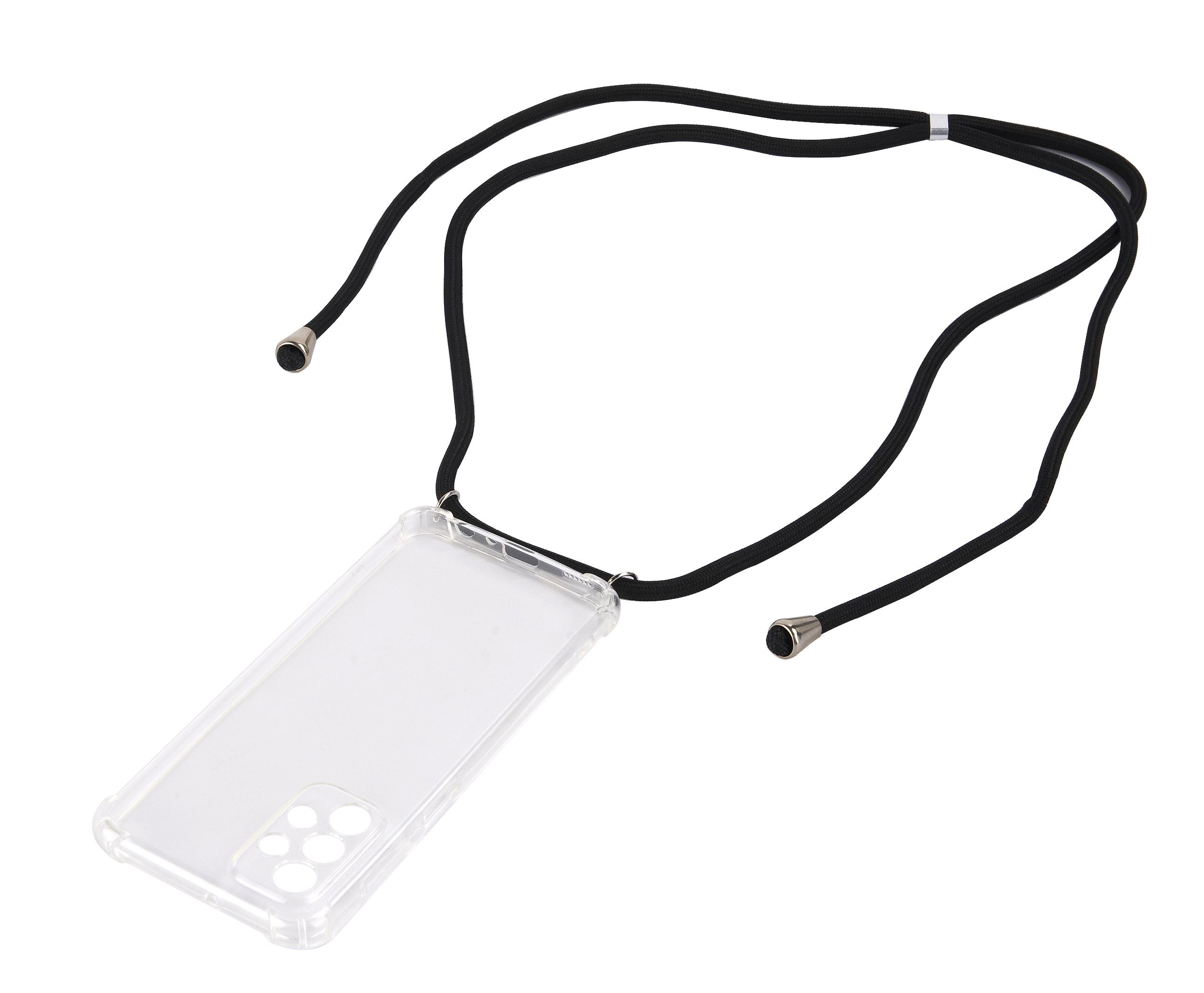 Ein weißes, quadratisches Apple AirTag-Etui mit gebogenem Clip.
