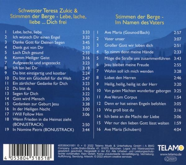 CD-Cover mit Texten und Trackliste auf Deutsch, mit Telamo-Logo.