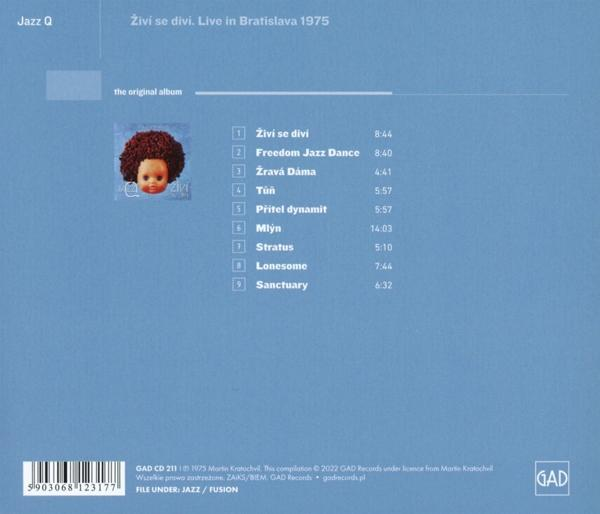 Jazz Q - Zivi Se Divi: Live In Bratislava 1975  - (CD)