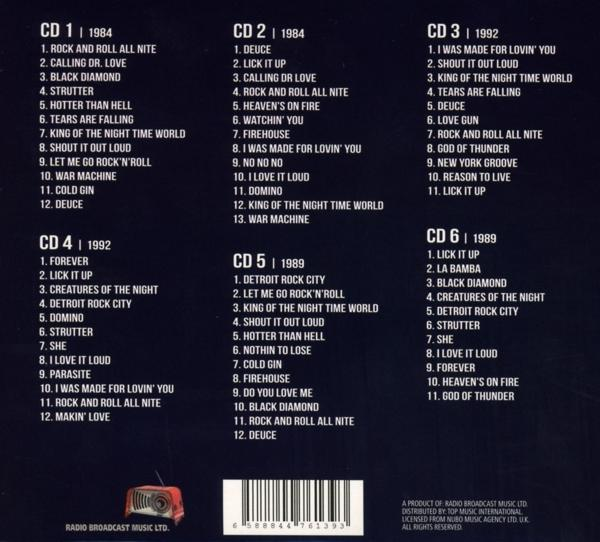Albumcover mit Auflistung mehrerer CDs mit Songtiteln und Interpreten.
