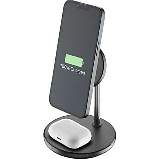 CELLULAR LINE Wireless Charger Mag Duo Stand, Schwarz