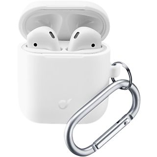 Funda Airpods - CellularLine BOUNCEAIRPODSW, Silicona, Blanco