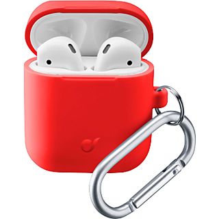 Funda Airpods - CellularLine BOUNCEAIRPODSR, Silicona, Rojo