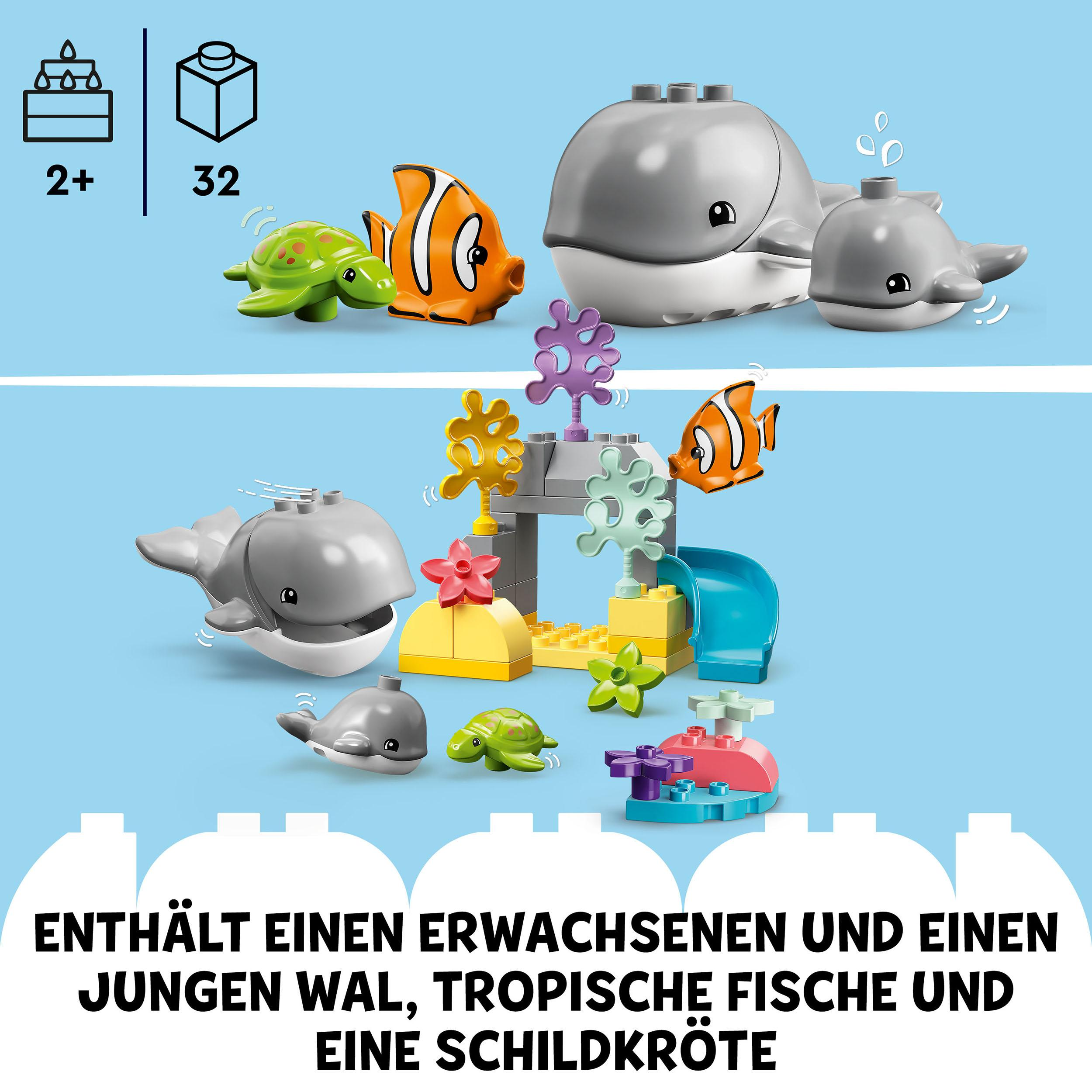 LEGO DUPLO 10972 Wilde Tiere des Ozeans Bausatz, Mehrfarbig