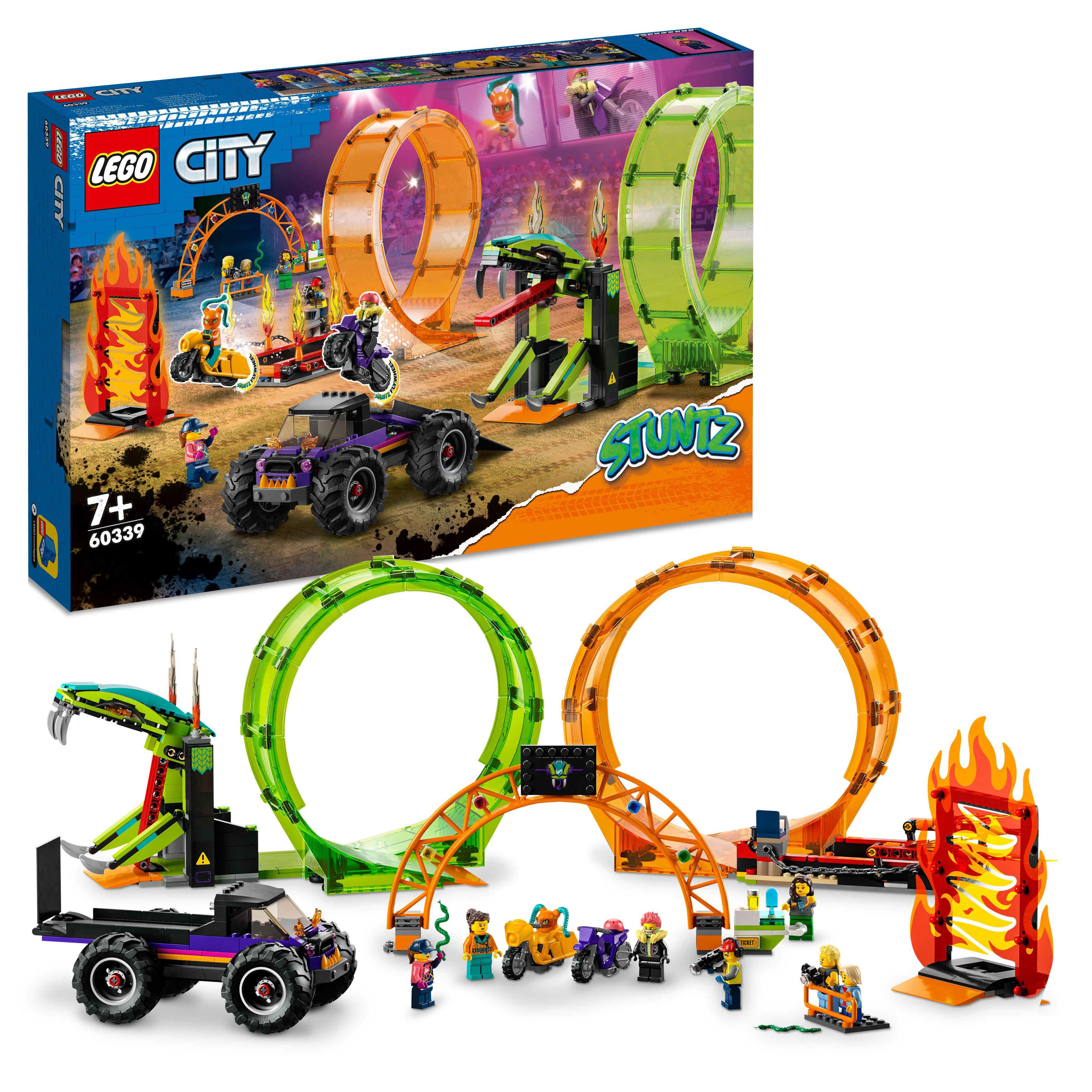 LEGO City Stuntz 60339 Stuntshow-Doppellooping Bausatz, Mehrfarbig