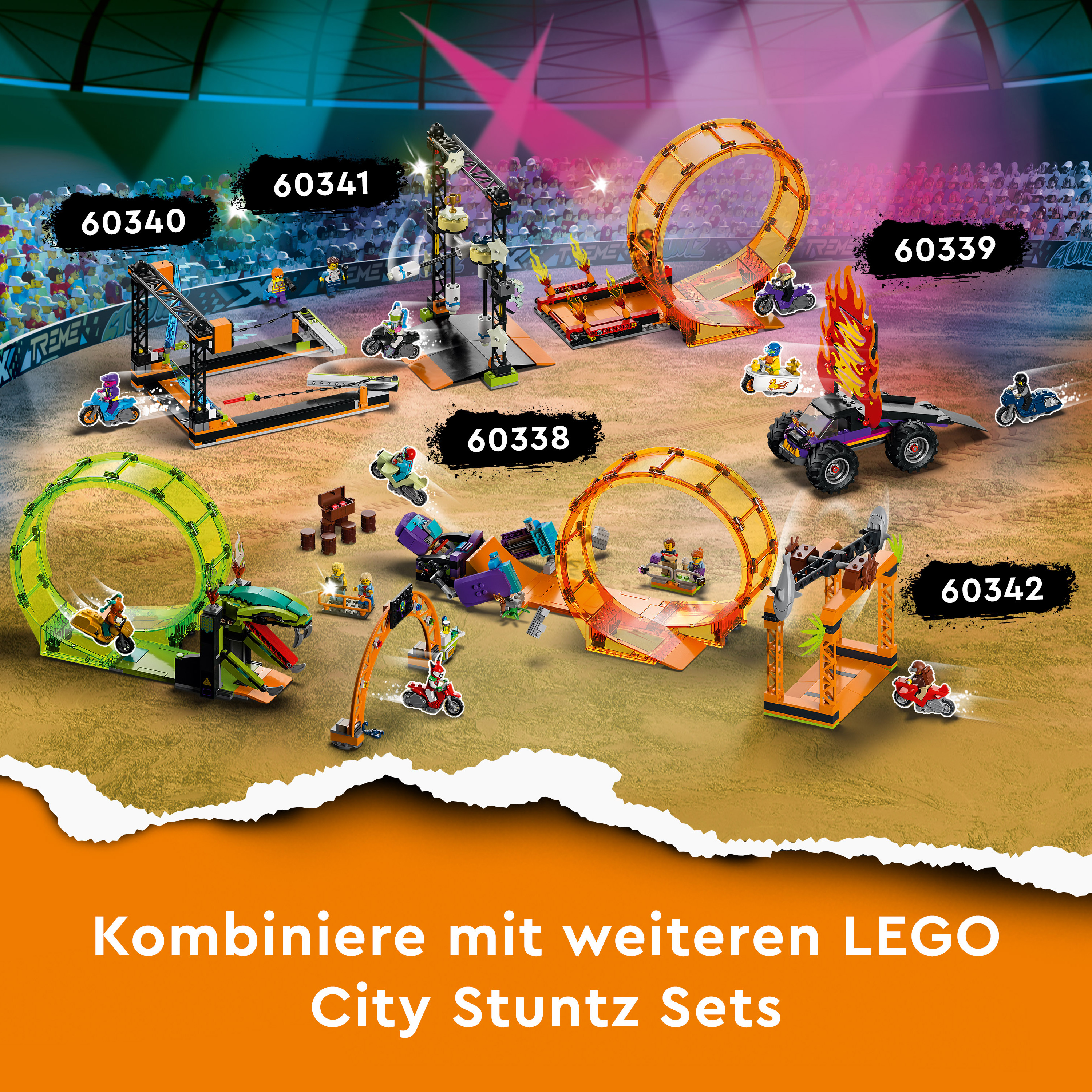 LEGO City Mehrfarbig Stuntshow-Doppellooping 60339 Stuntz Bausatz