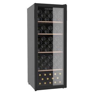 REACONDICIONADO D: Vinoteca - La Sommeliere SLS106, Sistema Ventilado, LED, Puerta reversible, 106 botellas, Negro