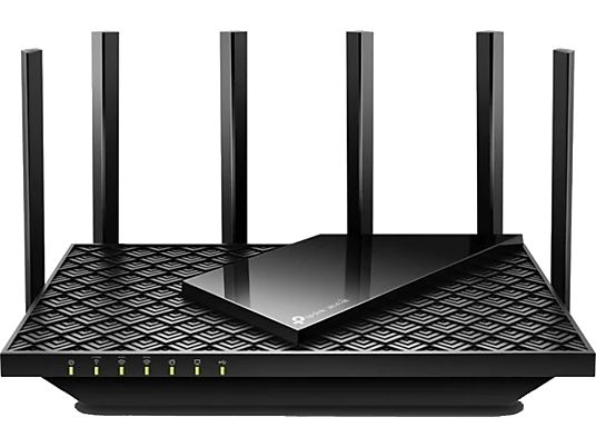 Router WiFi - TP-Link Archer AXE75, 5400 Mbps, MU-MIMO, 6 antenas, Compatible con Alexa, Negro