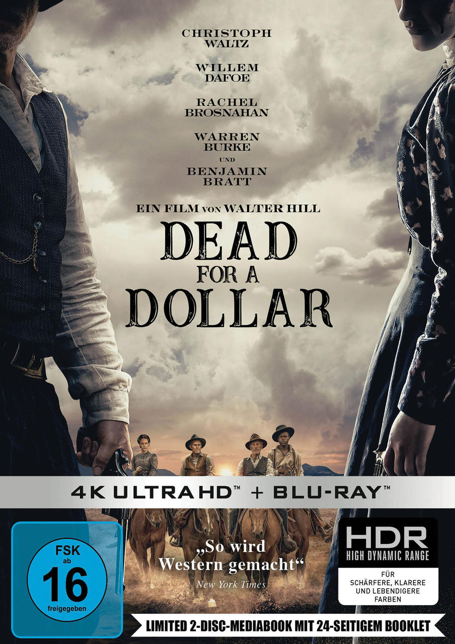 DVD-Cover für den Film "Dead for a Dollar". Zeigt zwei Figuren, die sich gegenüberstehen, mit Text.