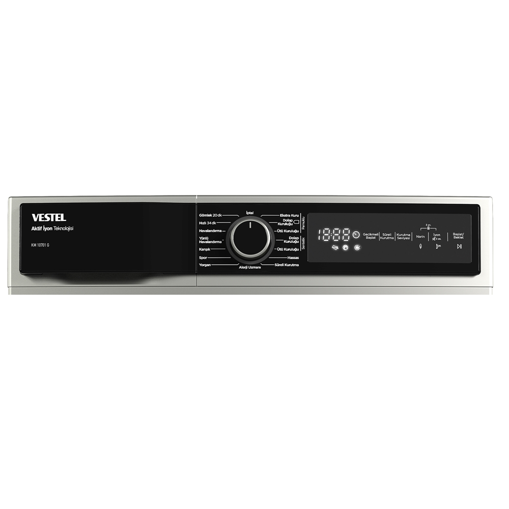 VESTEL KM 10701 G A++ Enerji Sınıfı 10kg Kurutma Makinesi Gri