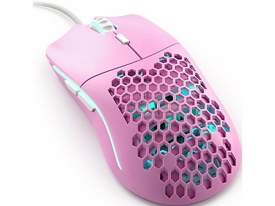 GLORIOUS PC GAMING RACE Model O- - Mouse da gaming, Connessione con cavo, Ottica con diodi laser, 12000 dpi, Rosa