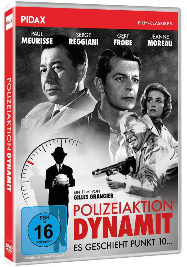 DVD-Hülle mit dem Titel 'Polizeiakton Dynamit' mit Bildern von Schauspielern.