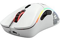 GLORIOUS PC GAMING RACE Model D- (Wireless) - Gaming Maus, Kabellos, Optisch mit Leuchtdioden, 19000 dpi, Matte White