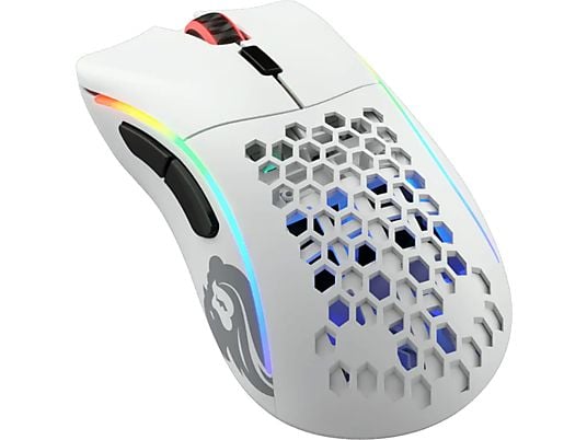 GLORIOUS PC GAMING RACE Model D-(Wireless) - Mouse per gaming, Senza cavi, Ottica con LED, 19000 dpi, Matte White