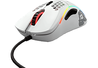 GLORIOUS PC GAMING RACE Model D - Souris de jeu, Filaire, Optique avec diodes électroluminescentes, 12000 dpi, Glossy White