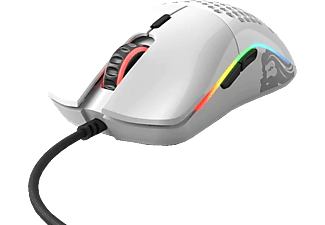 GLORIOUS PC GAMING RACE Model O - Souris de jeu, Filaire, Optique avec diodes électroluminescentes, 12000 dpi, Glossy White