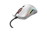 GLORIOUS PC GAMING RACE Model O - Gaming Maus, Kabelgebunden, Optisch mit Leuchtdioden, 12000 dpi, Glossy White