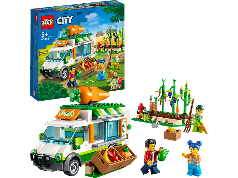 LEGO City Gemüse-Lieferwagen Bausatz, 60345 Mehrfarbig