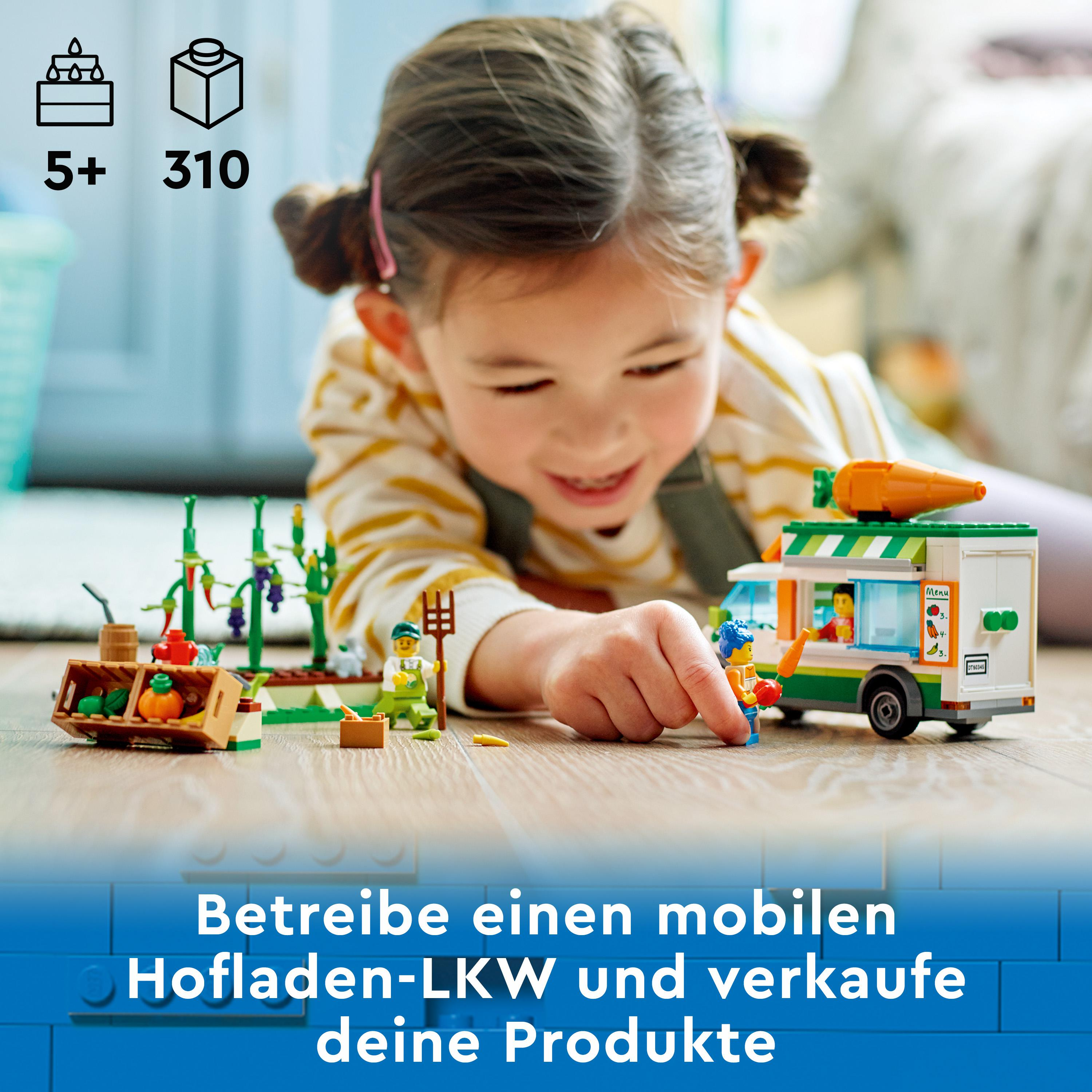 LEGO City 60345 Gemüse-Lieferwagen Bausatz, Mehrfarbig