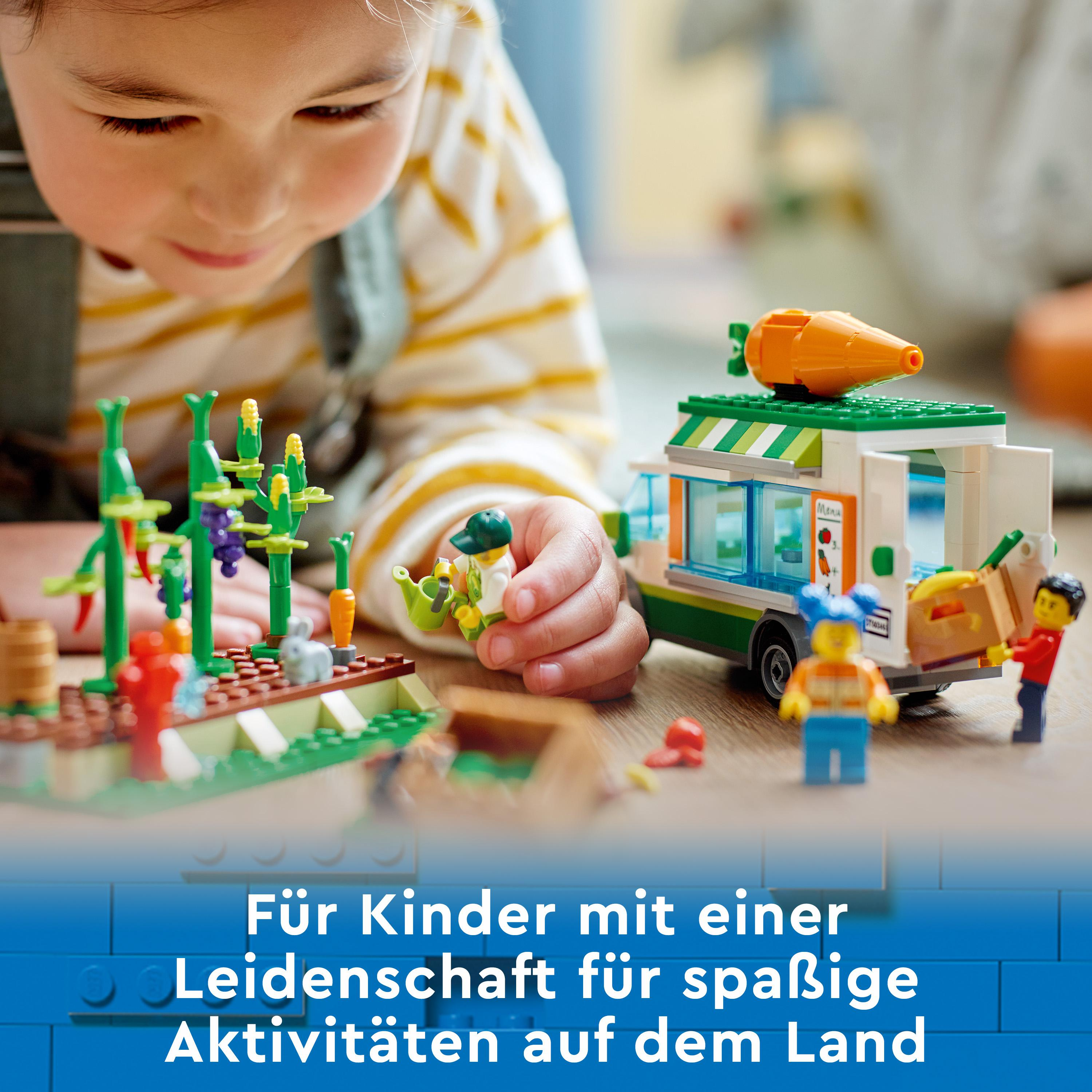 LEGO City 60345 Gemüse-Lieferwagen Bausatz, Mehrfarbig