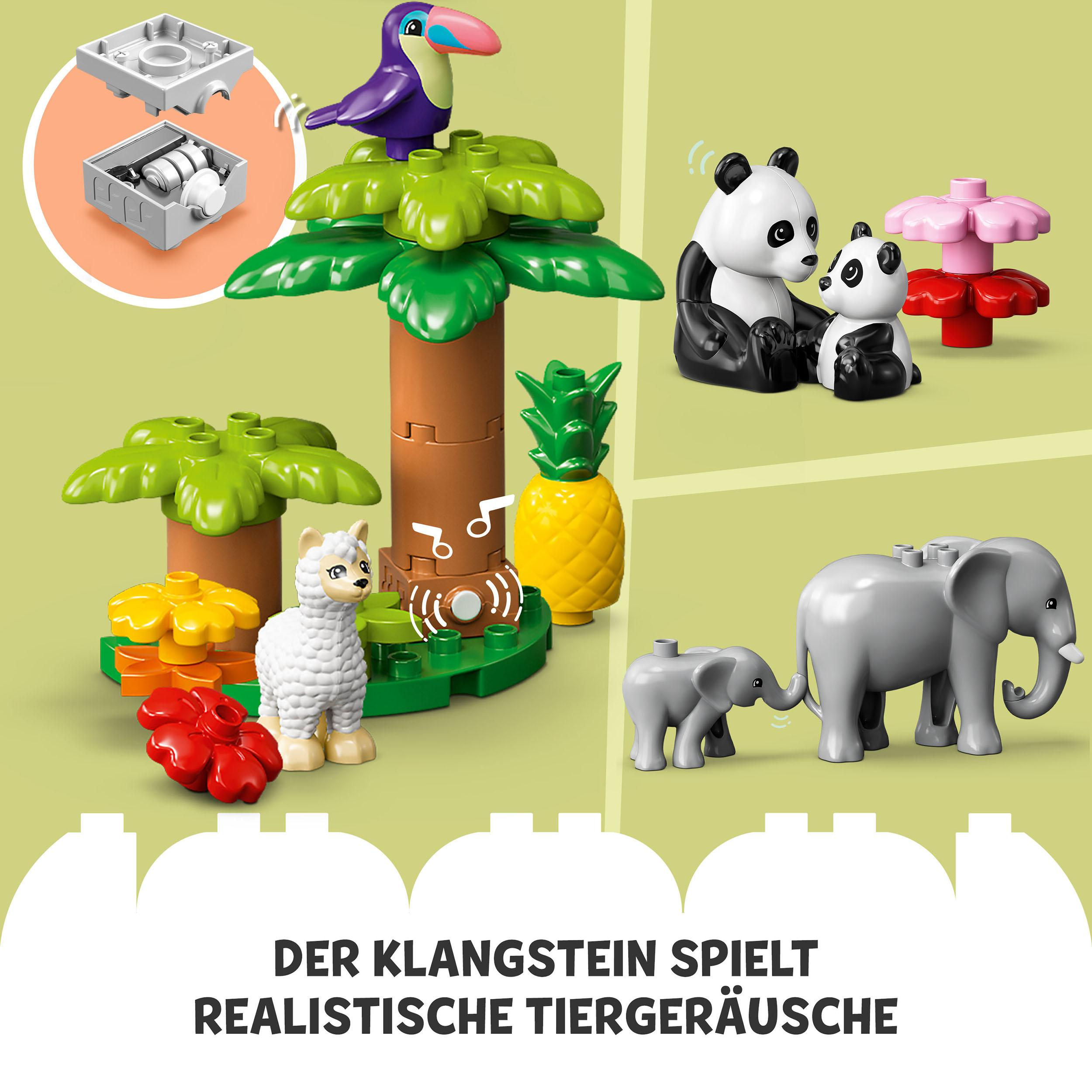 der DUPLO Mehrfarbig 10975 Welt LEGO Bausatz, Wilde Tiere