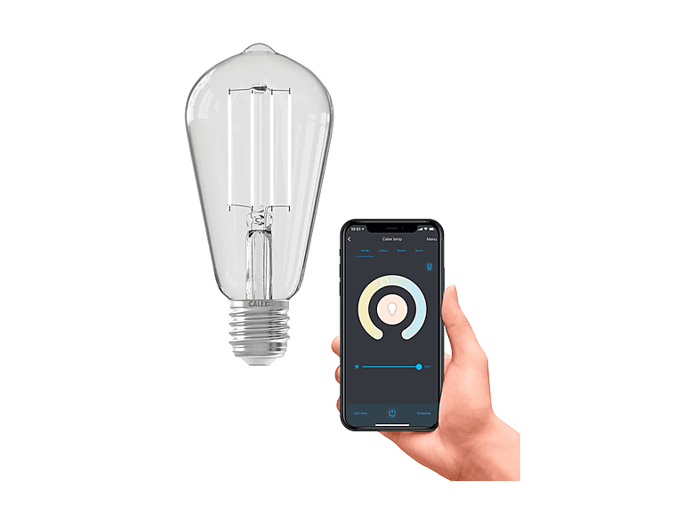 Calex Slimme Ledlamp - St64 Helder E27 7w Cct afbeelding