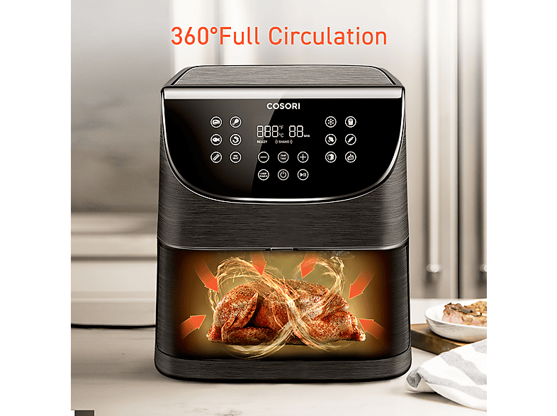 COSORI Premium 5.5L Air Fryer Fritöz Siyah_5