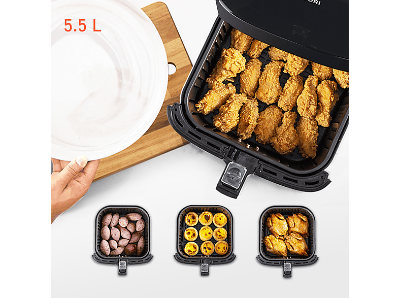 COSORI Premium 5.5L Air Fryer Fritöz Siyah_7